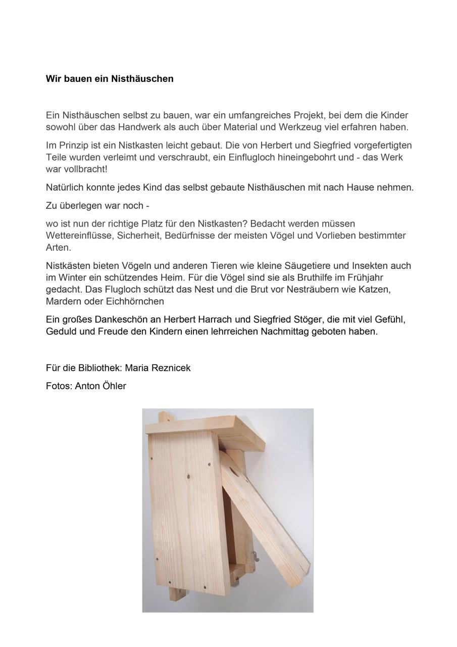 Nisthäuschen - Einladung