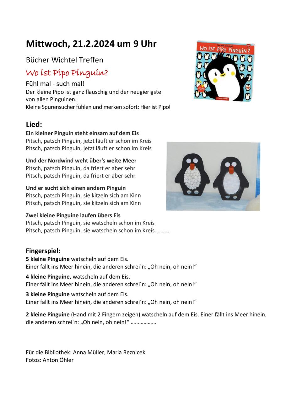 Wo ist Pipo Pinguin?