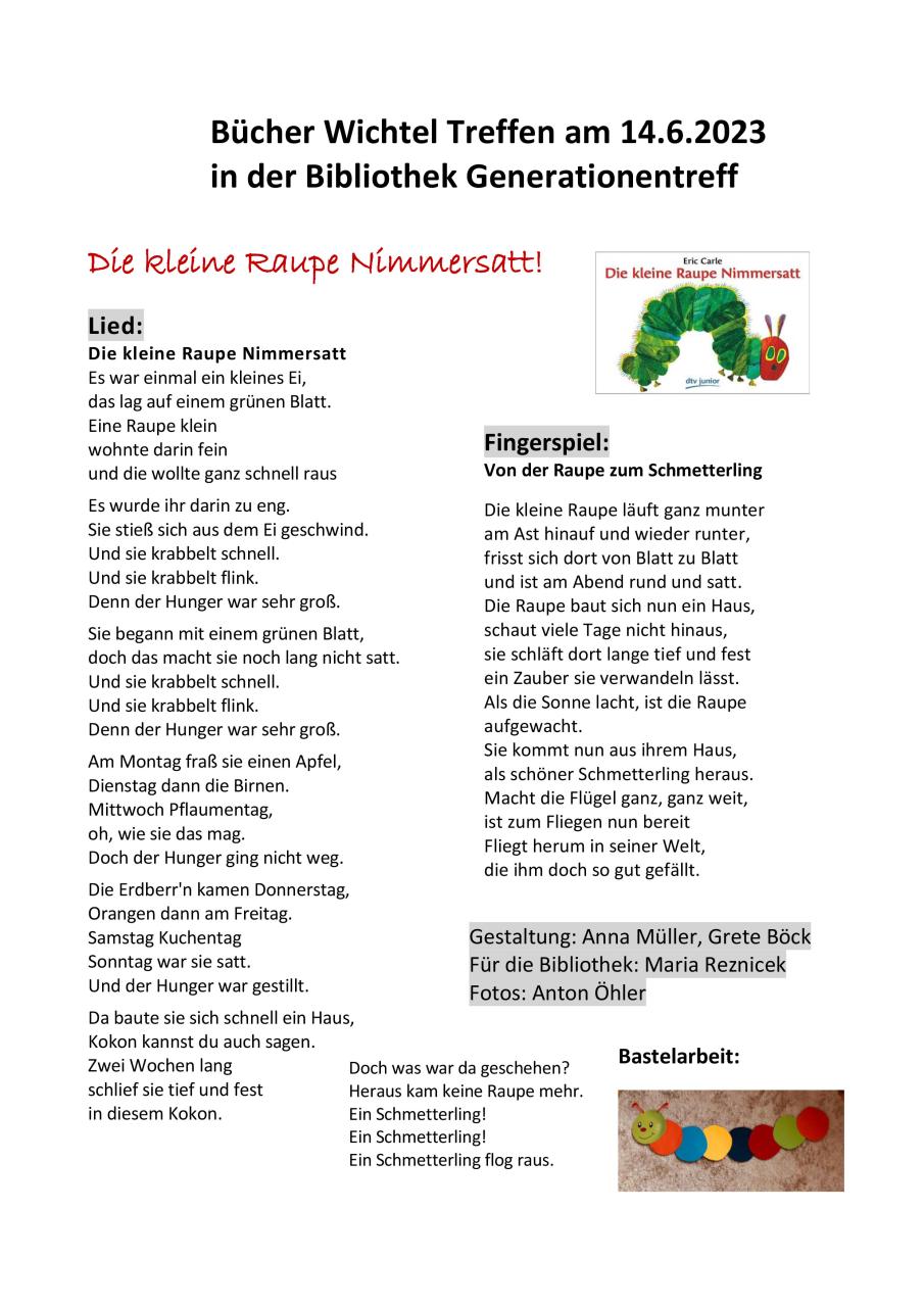 Die kleine Raupe Nimmersatt