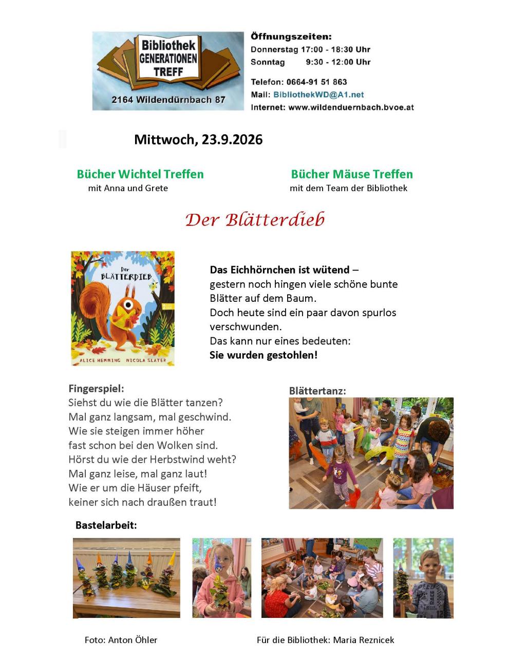 Bücher Wichtel- und Bücher Mäuse Treffen: 23.09.2026